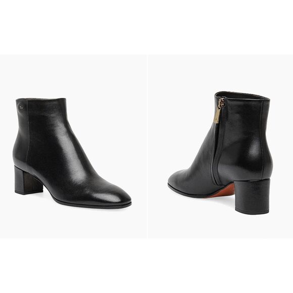 Santoni 50MM Side-Zip Leather Booties EU40.5/US11.5 $920 - Picture 1 of 11